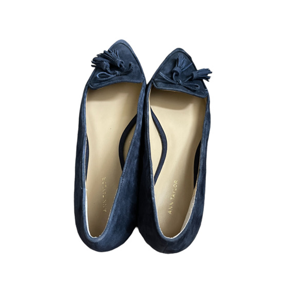 Ann Taylor Shoes - Ann Taylor navy suede loafers with tassel size 9.5M